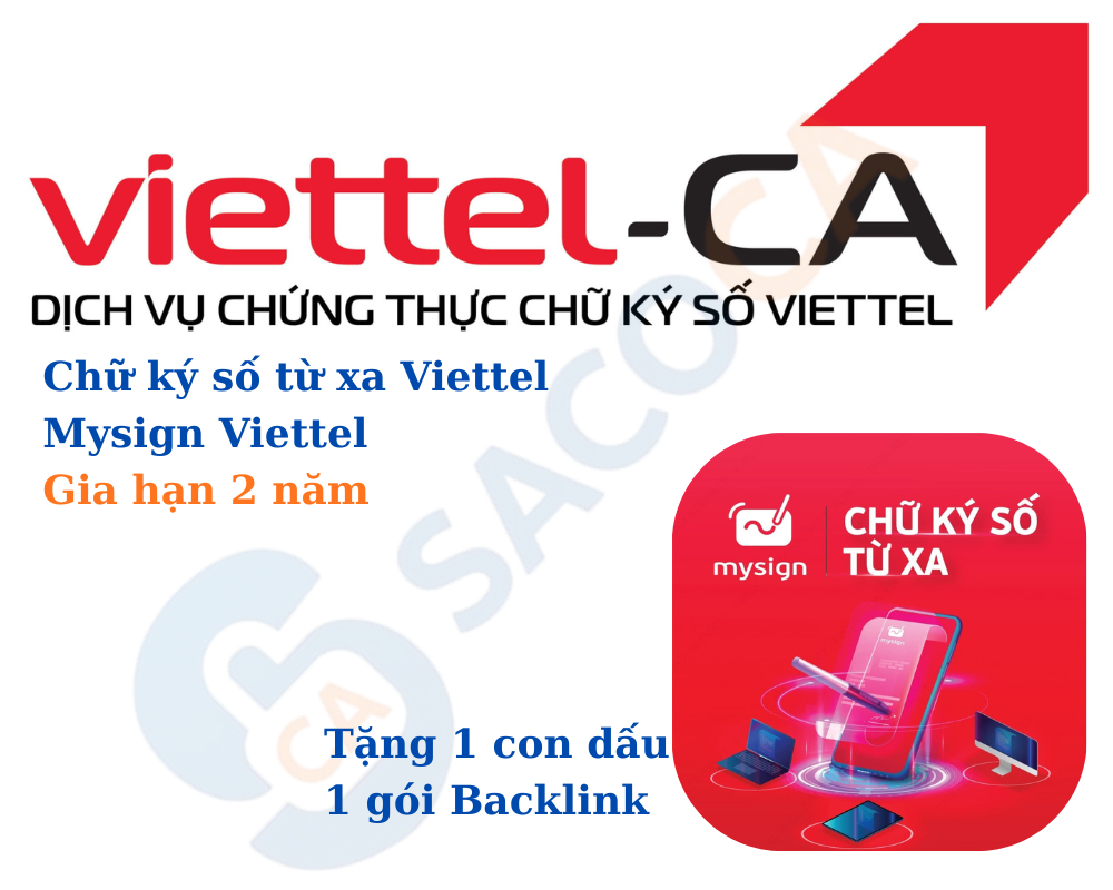 Chữ ký số từ xa Viettel - Mysign Viettel - Gia hạn 3 năm