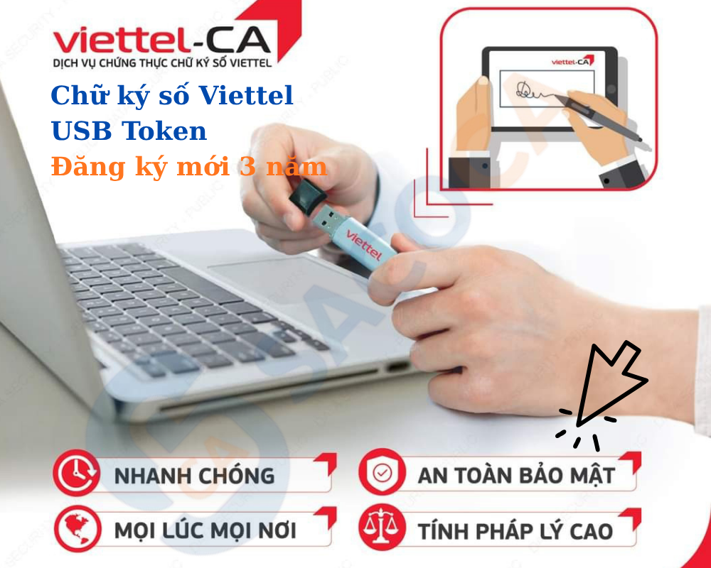 Chữ ký số Viettel USB Token - Đăng ký mới 3 năm