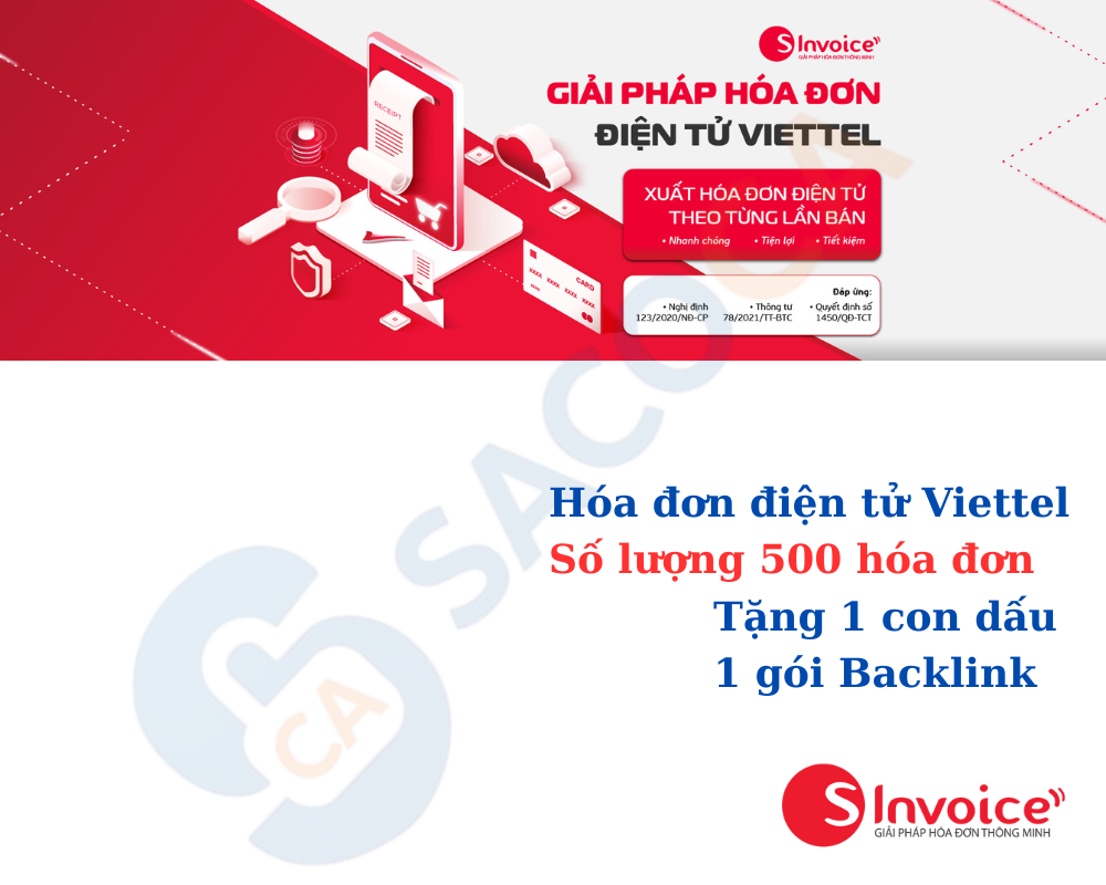 Hóa đơn điện tử Viettel số lượng 500 tờ
