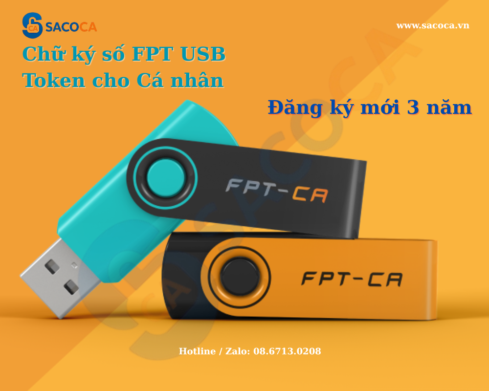 Chữ ký số FPT USB Token cho Cá nhân - Đăng ký mới 3 năm